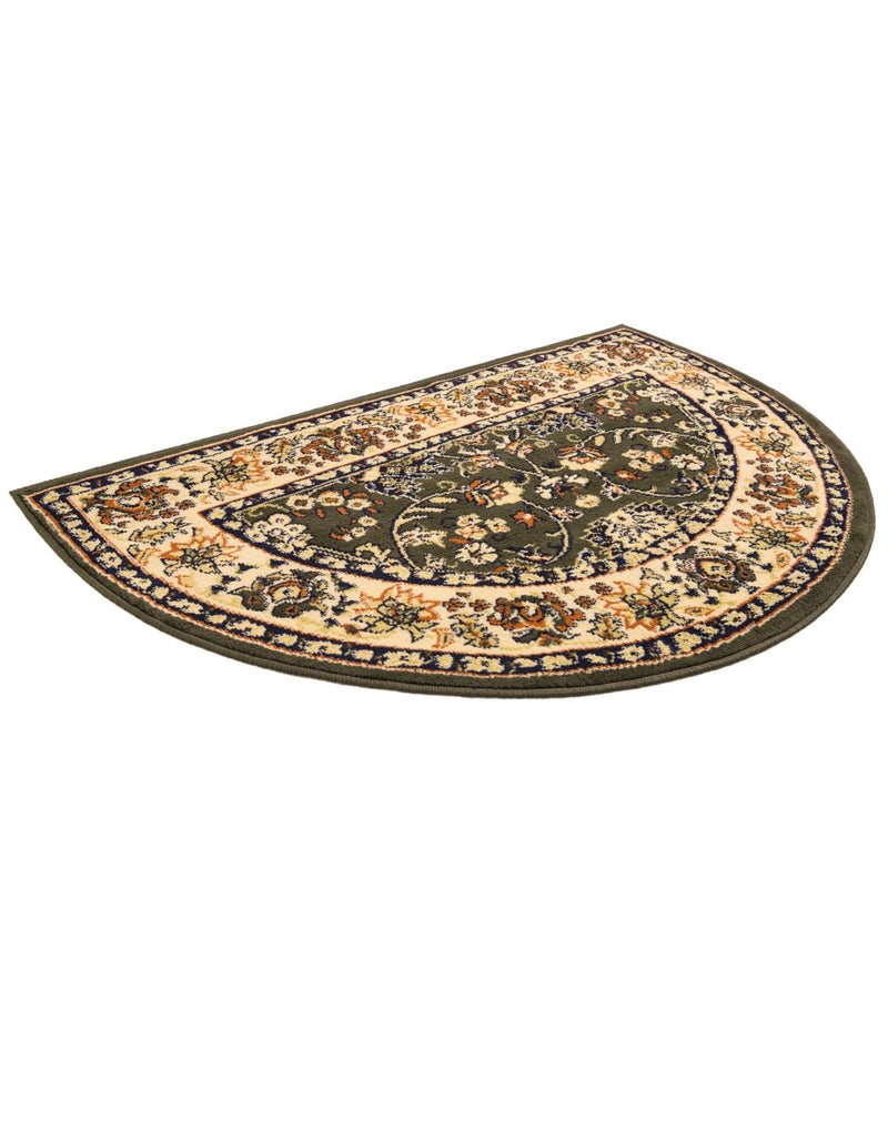 Isfahan Elegance Collection Area Rug - Naghsh-e Jahan (Green) Hearth Green lifestyle 58