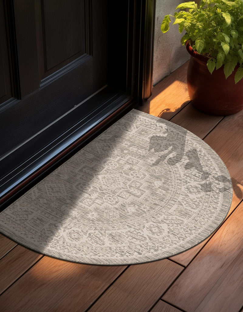Tribal Terrace Treasures Collection Area Rug - Incan Isle (Light Gray) Hearth Light Gray lifestyle 4