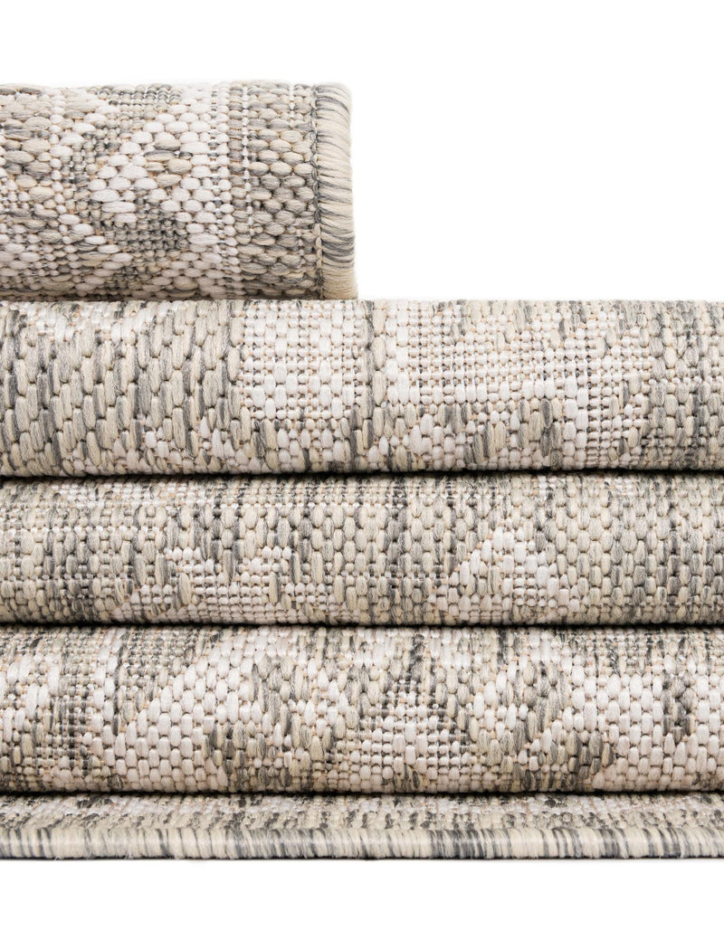 Tribal Terrace Treasures Collection Area Rug - Incan Isle (Light Gray) Hearth Light Gray lifestyle 20