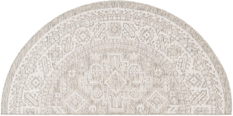 Tribal Terrace Treasures Collection Area Rug - Incan Isle (Light Gray) Hearth Light Gray Main