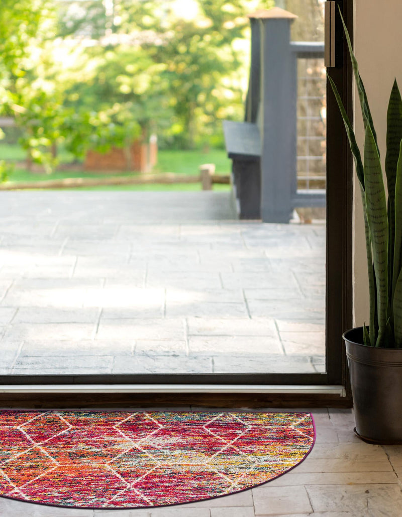 Lattice Garden Collection Area Rug - Arborville (Multi) Hearth Multi lifestyle 34