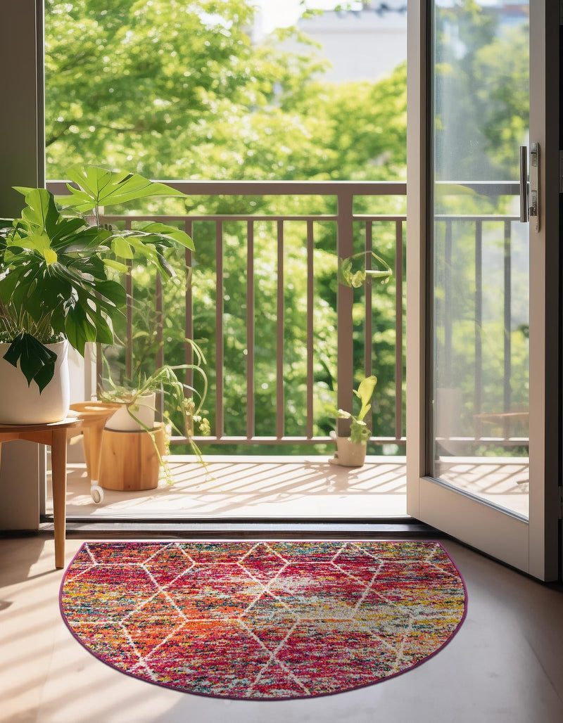 Lattice Garden Collection Area Rug - Arborville (Multi) Hearth Multi lifestyle 50