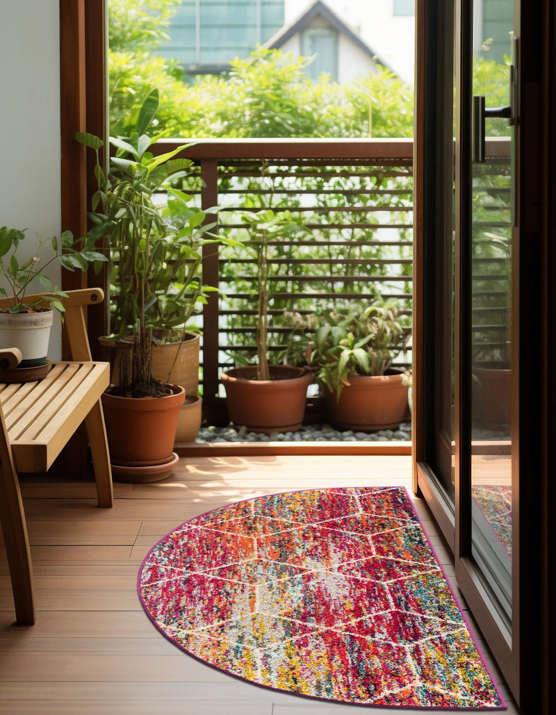 Lattice Garden Collection Area Rug - Arborville (Multi) Hearth Multi lifestyle 55