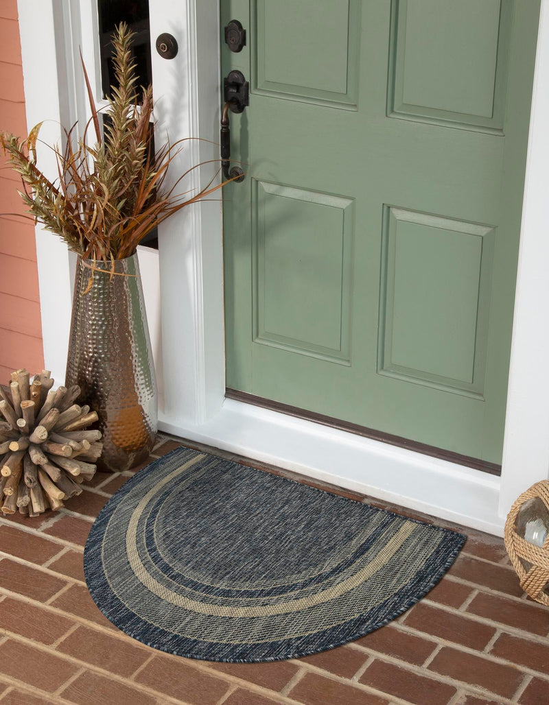 Patio Perimeter Collection Area Rug - Veranda (Blue) Hearth Blue lifestyle 0