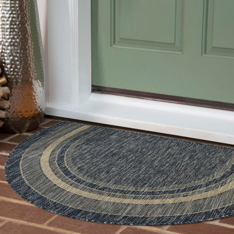 Patio Perimeter Collection Area Rug - Veranda (Blue) Hearth Blue lifestyle 19