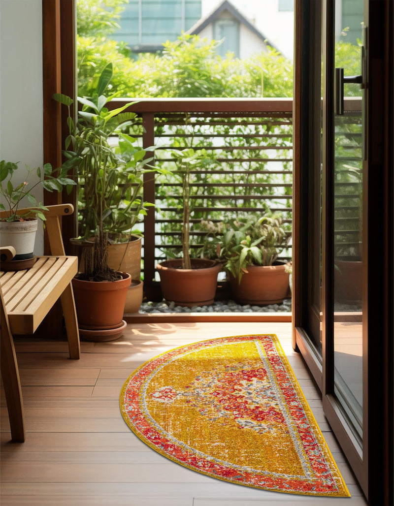 Brighton Terrace Collection Area Rug - Hove (Gold) Hearth Gold lifestyle 32