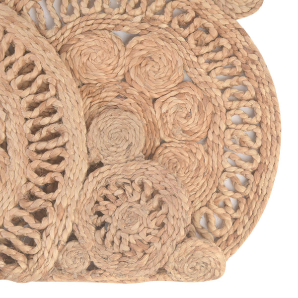 Woven Seaside Jute Collection Area Rug - Whittaker Round Natural lifestyle 37