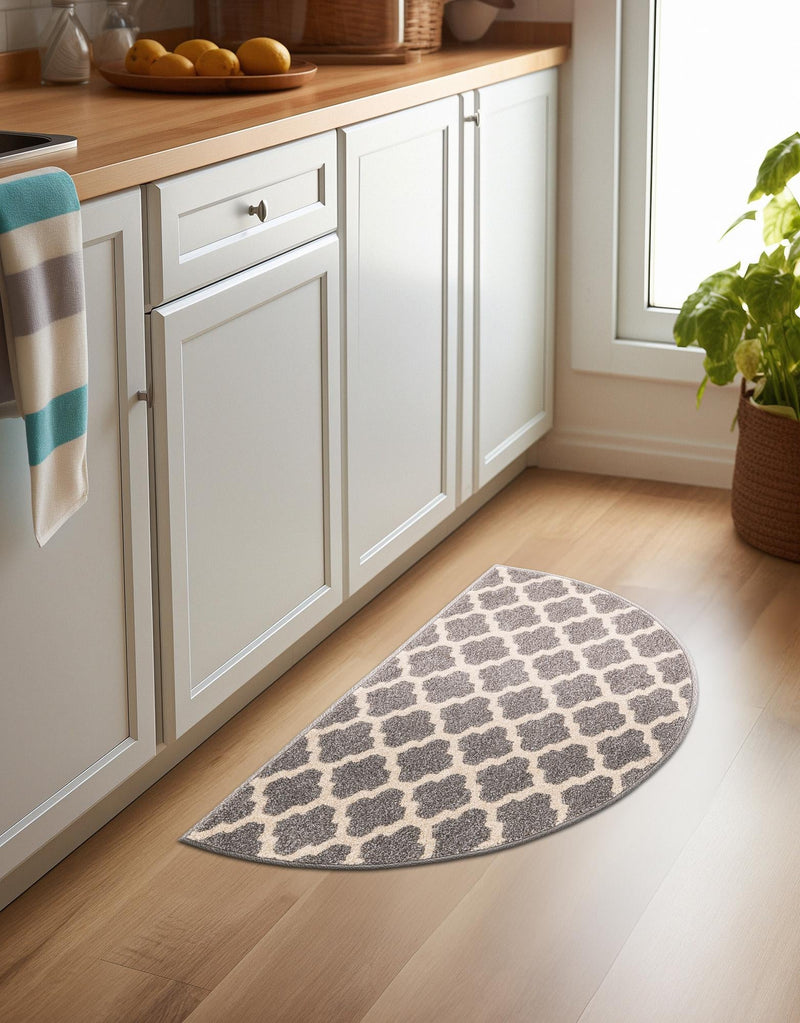 Lattice Gardens Collection Area Rug - Bloomfield (Dark Gray) Hearth Dark Gray lifestyle 22