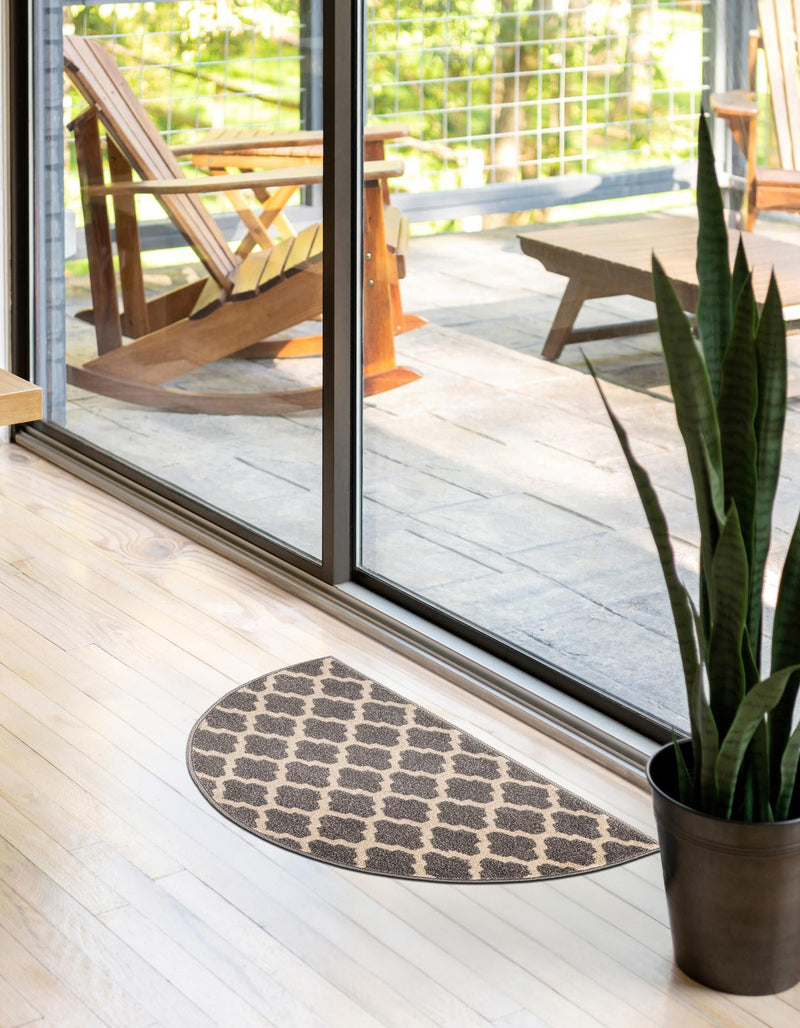 Lattice Gardens Collection Area Rug - Bloomfield (Dark Gray) Hearth Dark Gray lifestyle 27