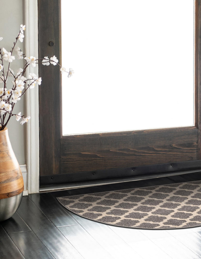 Lattice Gardens Collection Area Rug - Bloomfield (Dark Gray) Hearth Dark Gray lifestyle 32