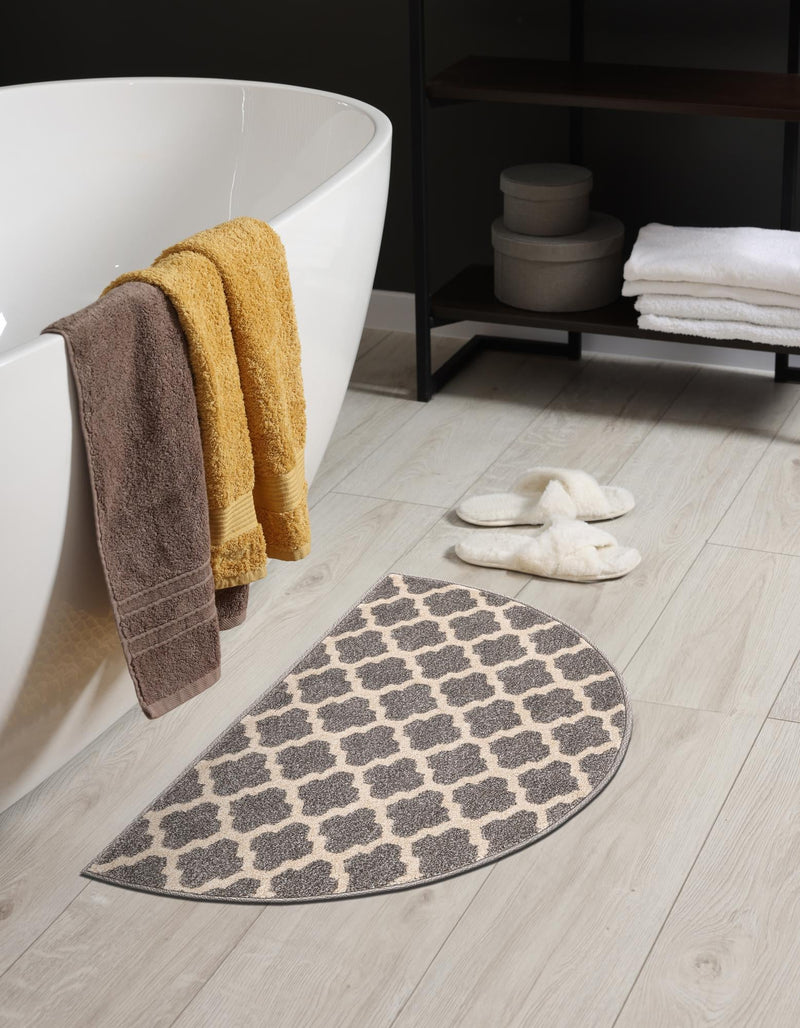 Lattice Gardens Collection Area Rug - Bloomfield (Dark Gray) Hearth Dark Gray lifestyle 44