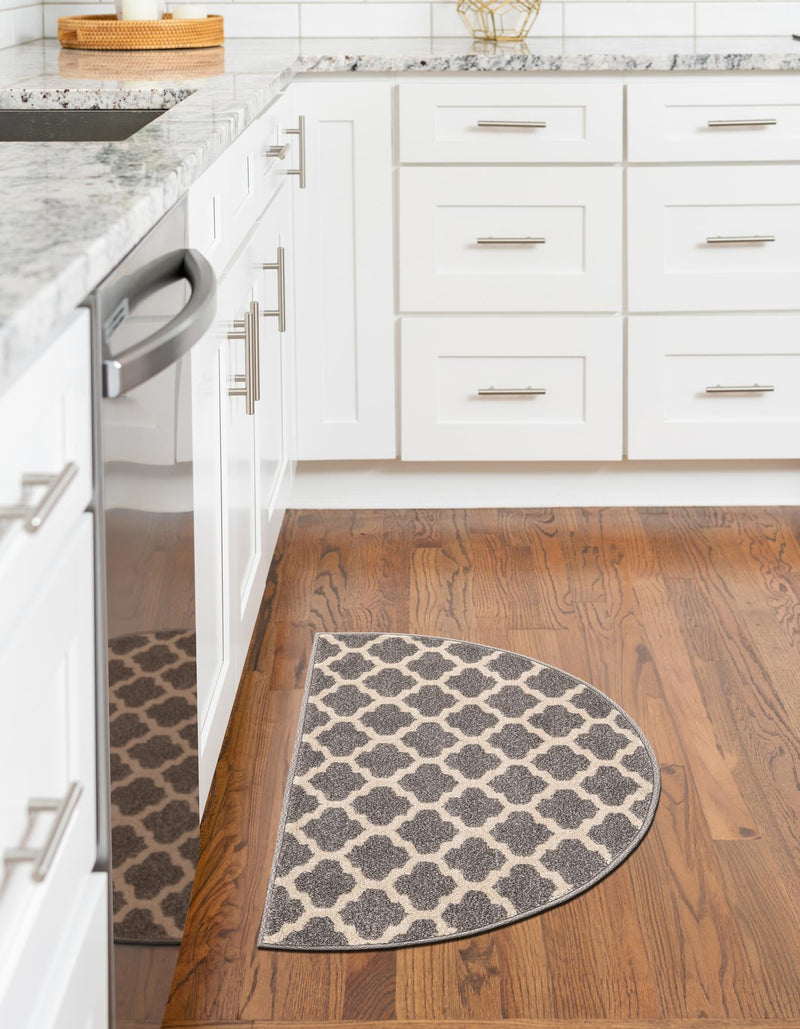 Lattice Gardens Collection Area Rug - Bloomfield (Dark Gray) Hearth Dark Gray lifestyle 48