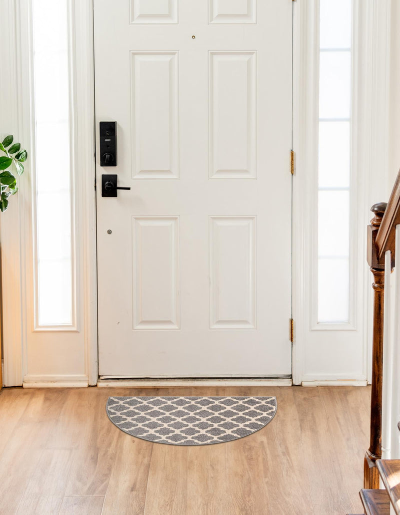 Lattice Gardens Collection Area Rug - Bloomfield (Dark Gray) Hearth Dark Gray lifestyle 52