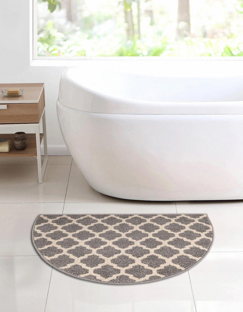 Lattice Gardens Collection Area Rug - Bloomfield (Dark Gray) Hearth Dark Gray lifestyle 56