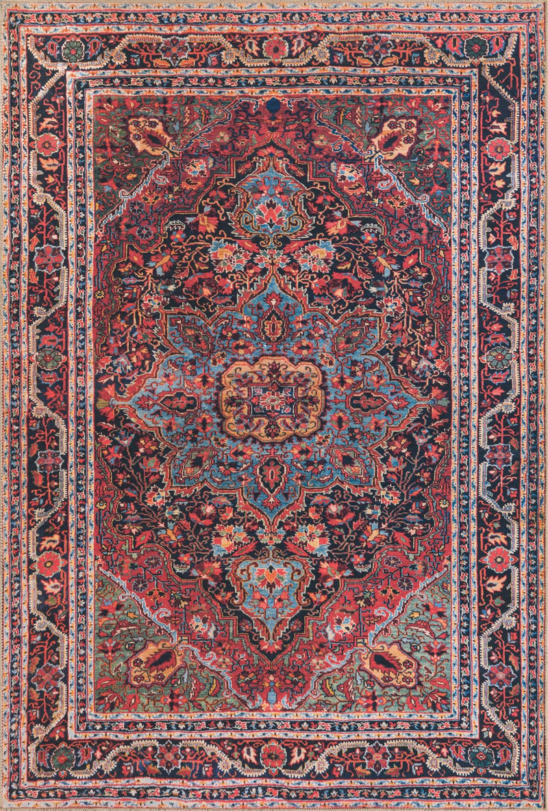 Heritage Elegance Collection Area Rug - Schonbrunn Rectangle Burgundy lifestyle 2