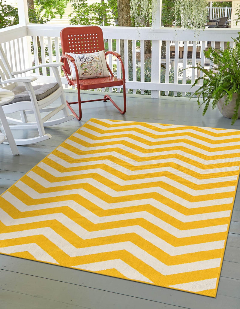 Seaside Haven Rugs Collection Area Rug - Seafarer Rectangle Yellow lifestyle 3