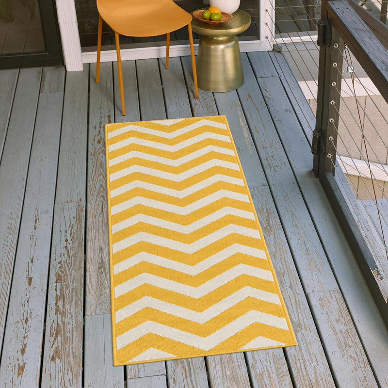 Seaside Haven Rugs Collection Area Rug - Seafarer Runner Yellow lifestyle 51