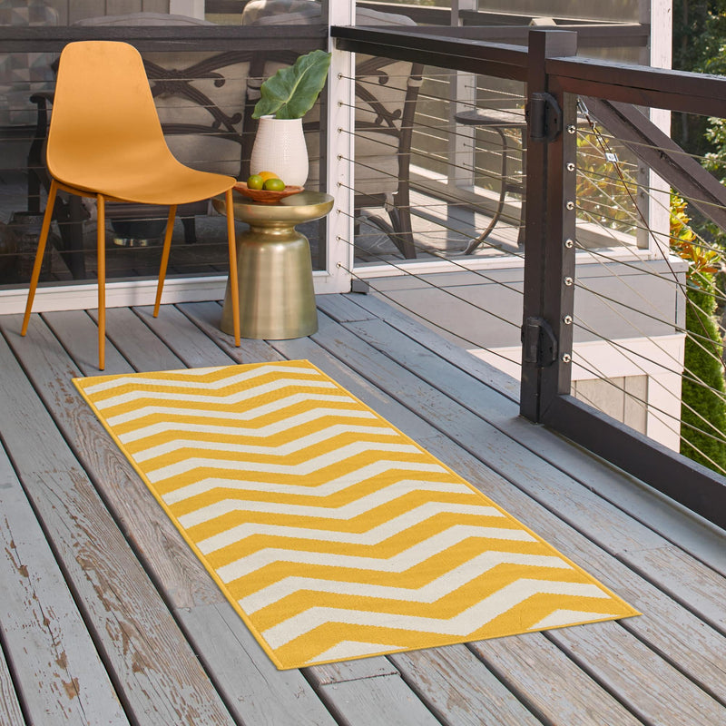 Seaside Haven Rugs Collection Area Rug - Seafarer Runner Yellow lifestyle 57