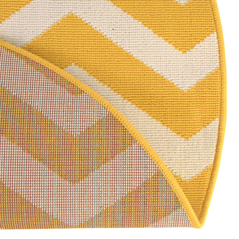 Seaside Haven Rugs Collection Area Rug - Seafarer Round Yellow lifestyle 45