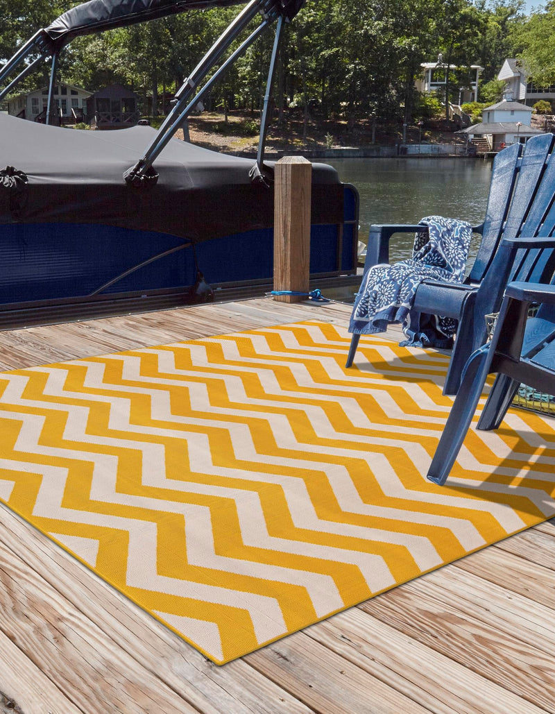 Seaside Haven Rugs Collection Area Rug - Seafarer Square Yellow lifestyle 32