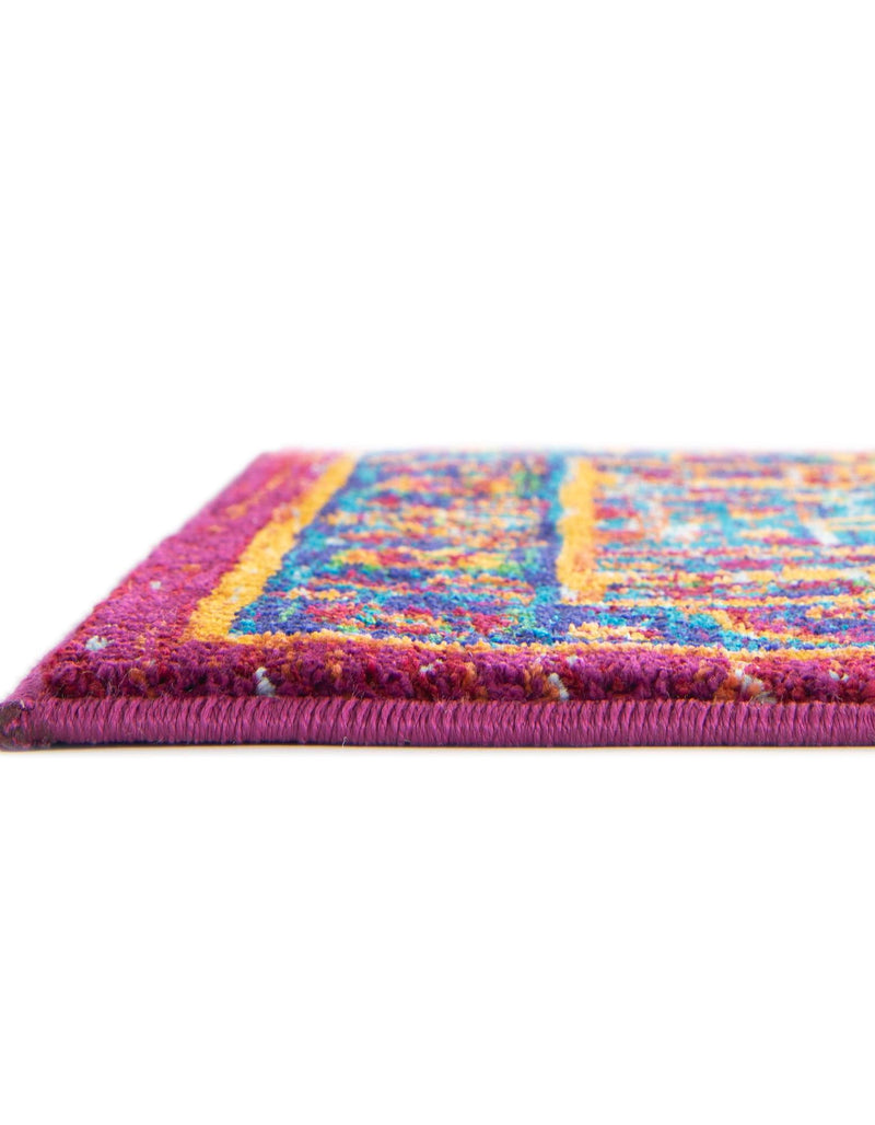 Caribbean Cove Collection Area Rug - Canouan Rectangle Pink Blue lifestyle 6