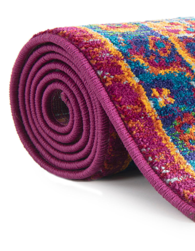Caribbean Cove Collection Area Rug - Canouan Rectangle Pink Blue lifestyle 11