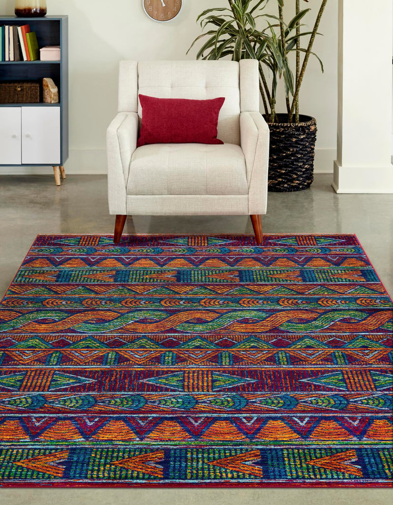 Caribbean Cove Collection Area Rug - Trinidad Rectangle Multi lifestyle 3