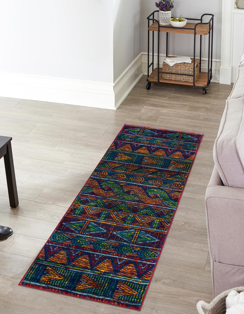 Caribbean Cove Collection Area Rug - Trinidad Runner Multi lifestyle 18