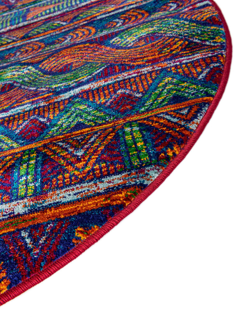 Caribbean Cove Collection Area Rug - Trinidad Round Multi lifestyle 27