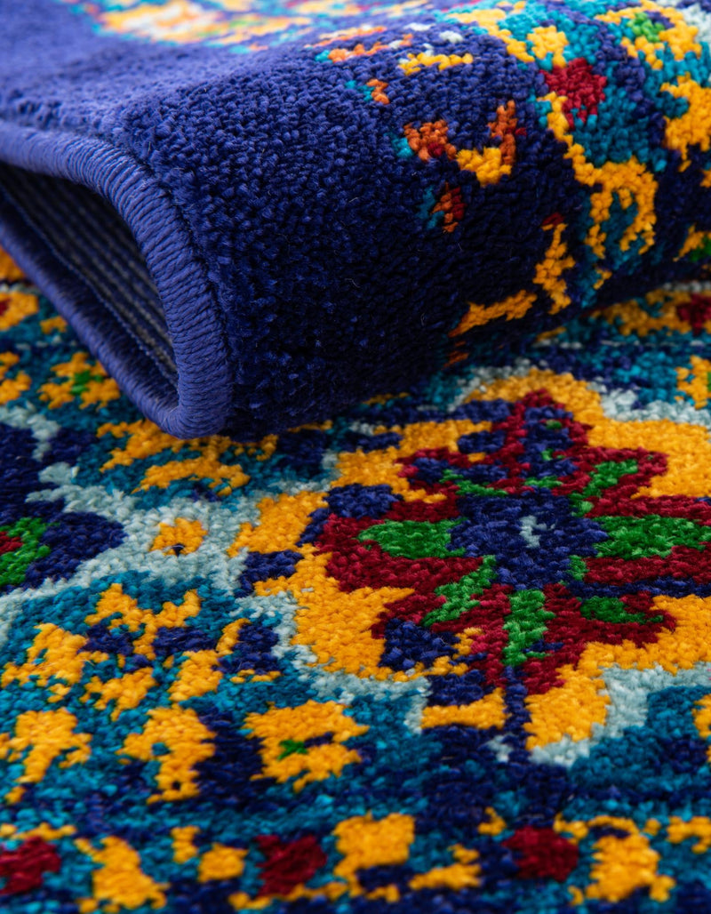 Caribbean Cove Collection Area Rug - Grenada Rectangle Navy Blue lifestyle 10