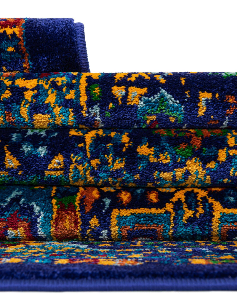Caribbean Cove Collection Area Rug - Grenada Rectangle Navy Blue lifestyle 26