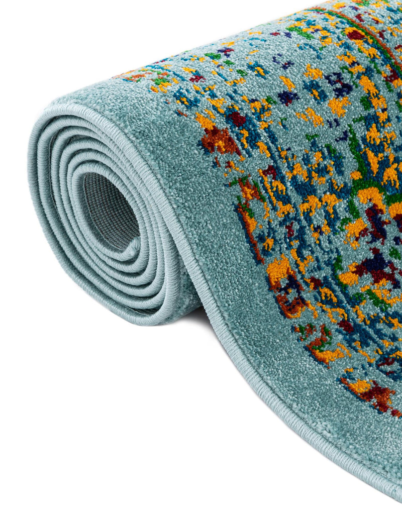 Caribbean Cove Collection Area Rug - Grenada Rectangle Aqua lifestyle 21