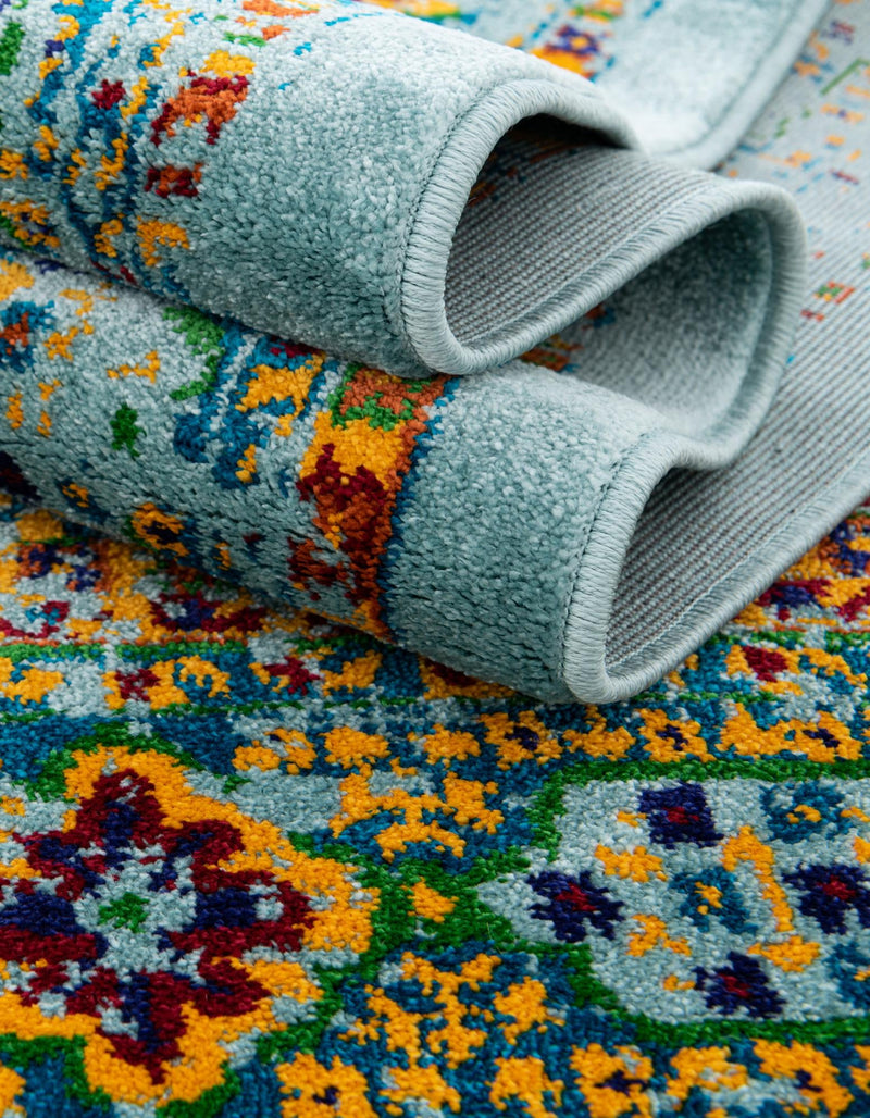 Caribbean Cove Collection Area Rug - Grenada Rectangle Aqua lifestyle 23