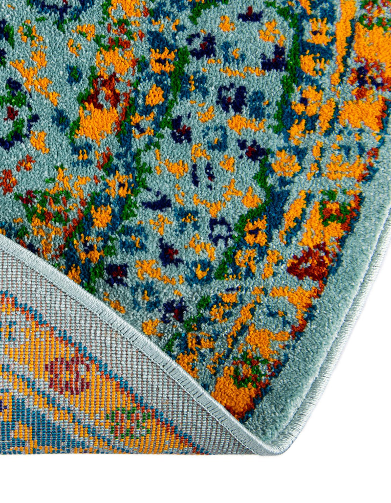 Caribbean Cove Collection Area Rug - Grenada Round Aqua lifestyle 47
