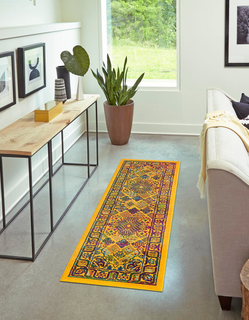 Caribbean Cove Collection Area Rug - Mustique Runner Multi lifestyle 34