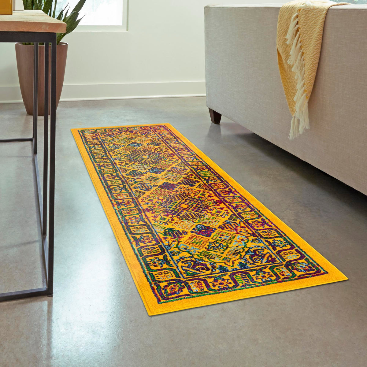 Caribbean Cove Collection Area Rug - Mustique Runner Multi lifestyle 135