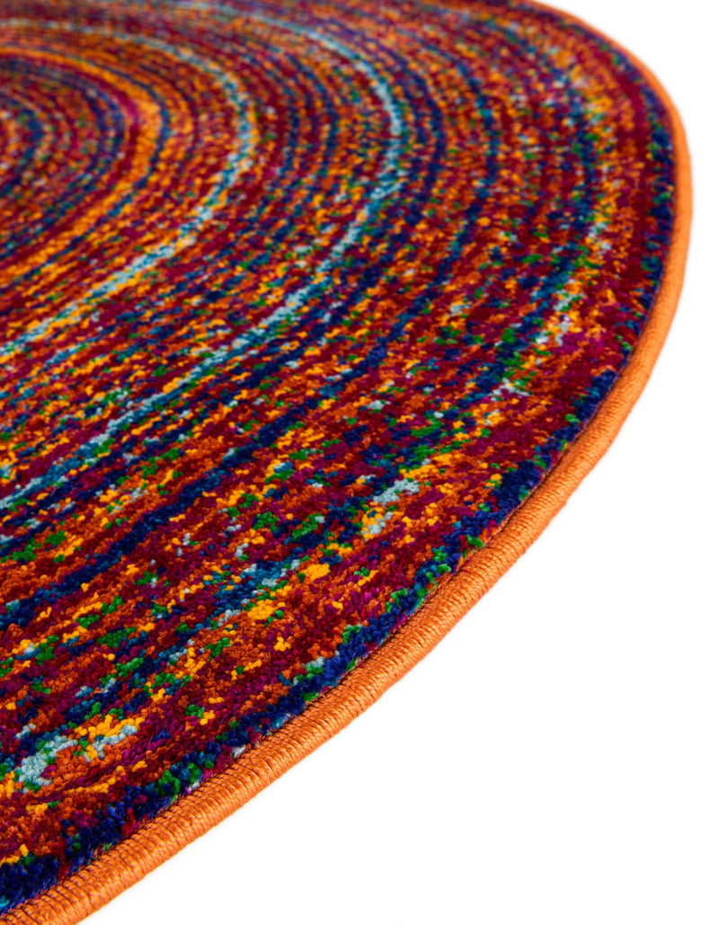 Caribbean Cove Collection Area Rug - Martinique Round Multi lifestyle 27
