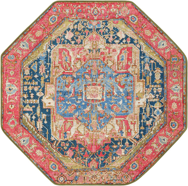 Patio Elegance Collection Area Rug - Sanctuary Octagon Multi lifestyle 15