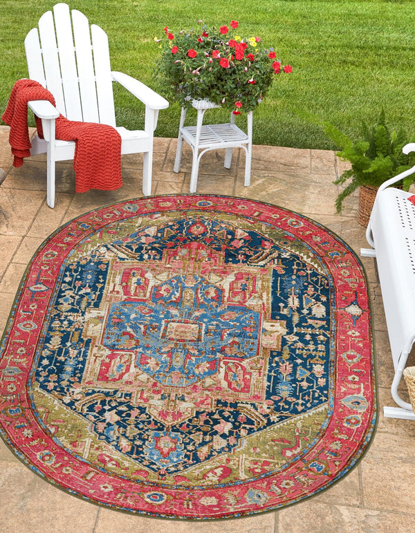 Patio Elegance Collection Area Rug - Sanctuary Oval Multi lifestyle 19