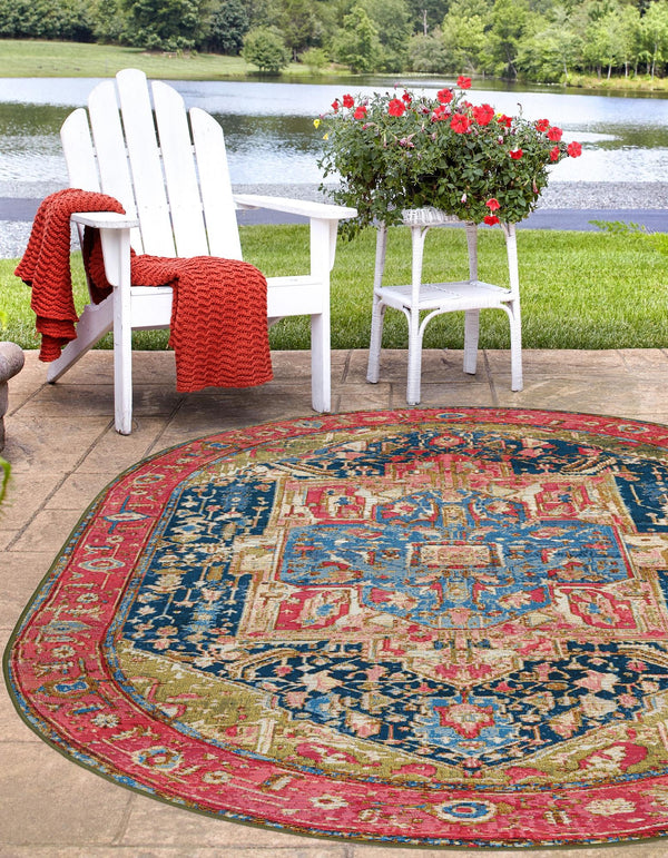 Patio Elegance Collection Area Rug - Sanctuary Oval Multi lifestyle 24