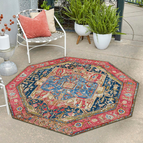 Patio Elegance Collection Area Rug - Sanctuary Octagon Multi lifestyle 20