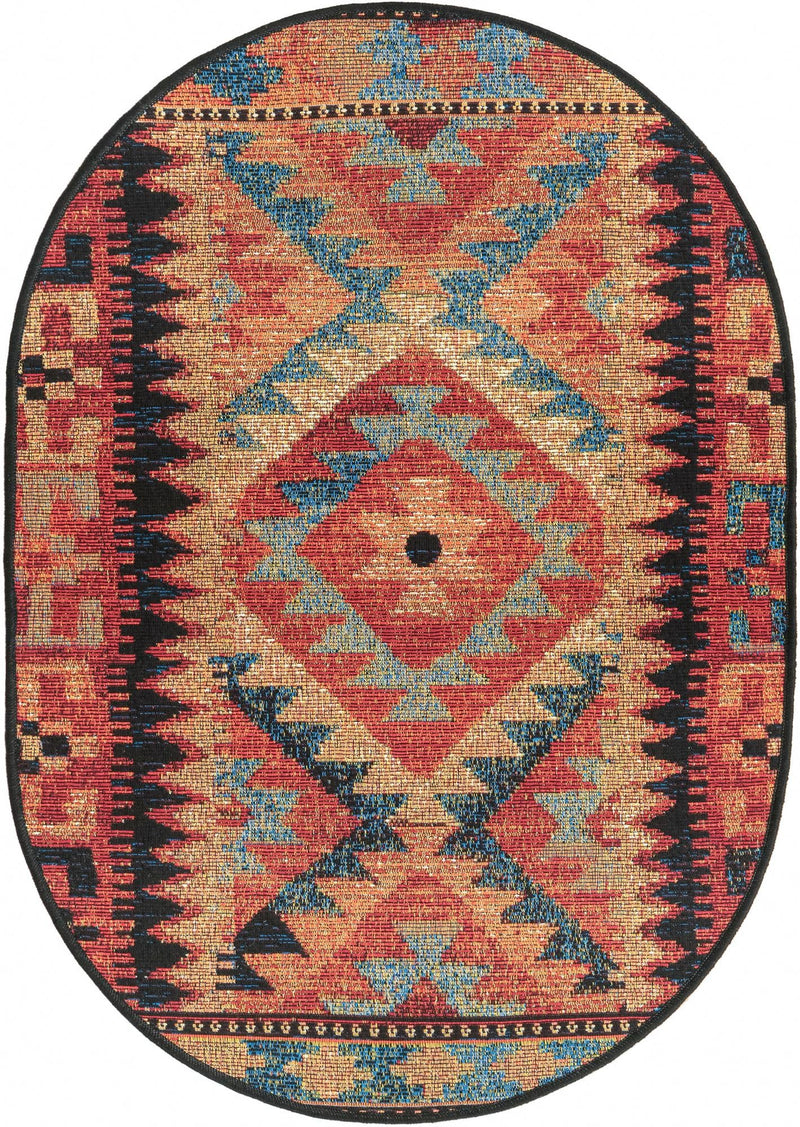 Safari Escape Rugs Collection Area Rug - Kalahari Oval Multi lifestyle 19