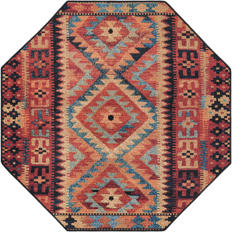 Safari Escape Rugs Collection Area Rug - Kalahari Octagon Multi lifestyle 20