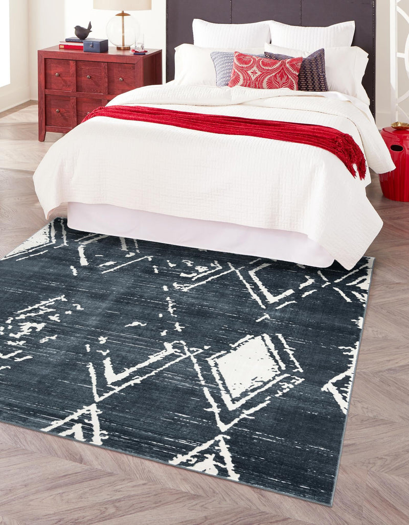 Metro Heights Collection Area Rug - Madison Square Navy Blue lifestyle 49