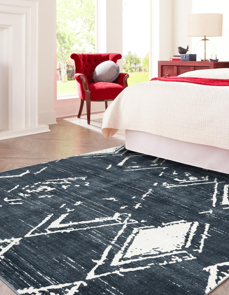 Metro Heights Collection Area Rug - Madison Square Navy Blue lifestyle 56