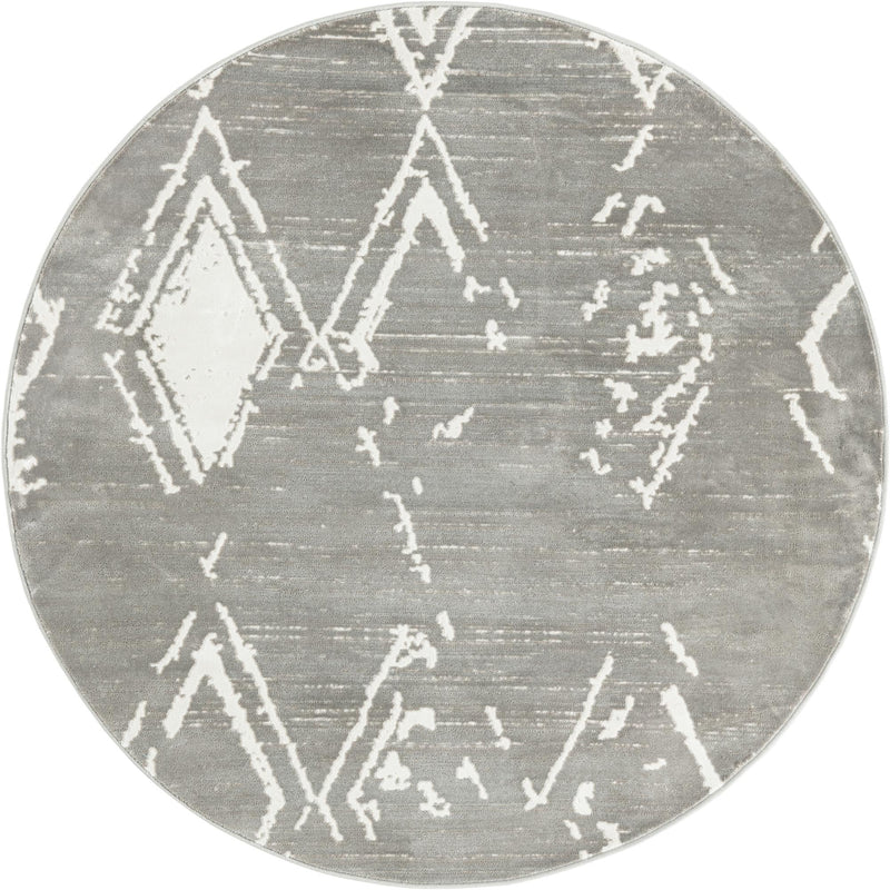 Metro Heights Collection Area Rug - Madison Round Gray lifestyle 43