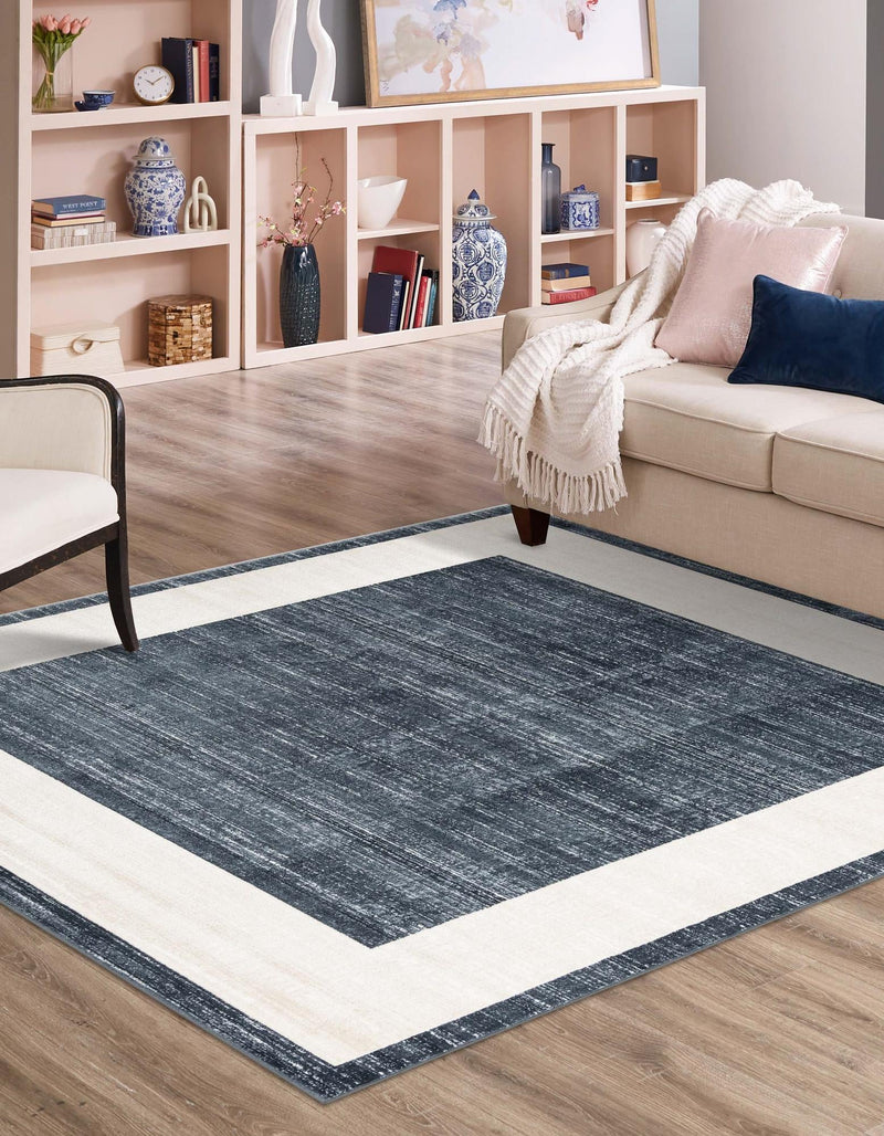 Metro Heights Collection Area Rug - Park Square Navy Blue lifestyle 67