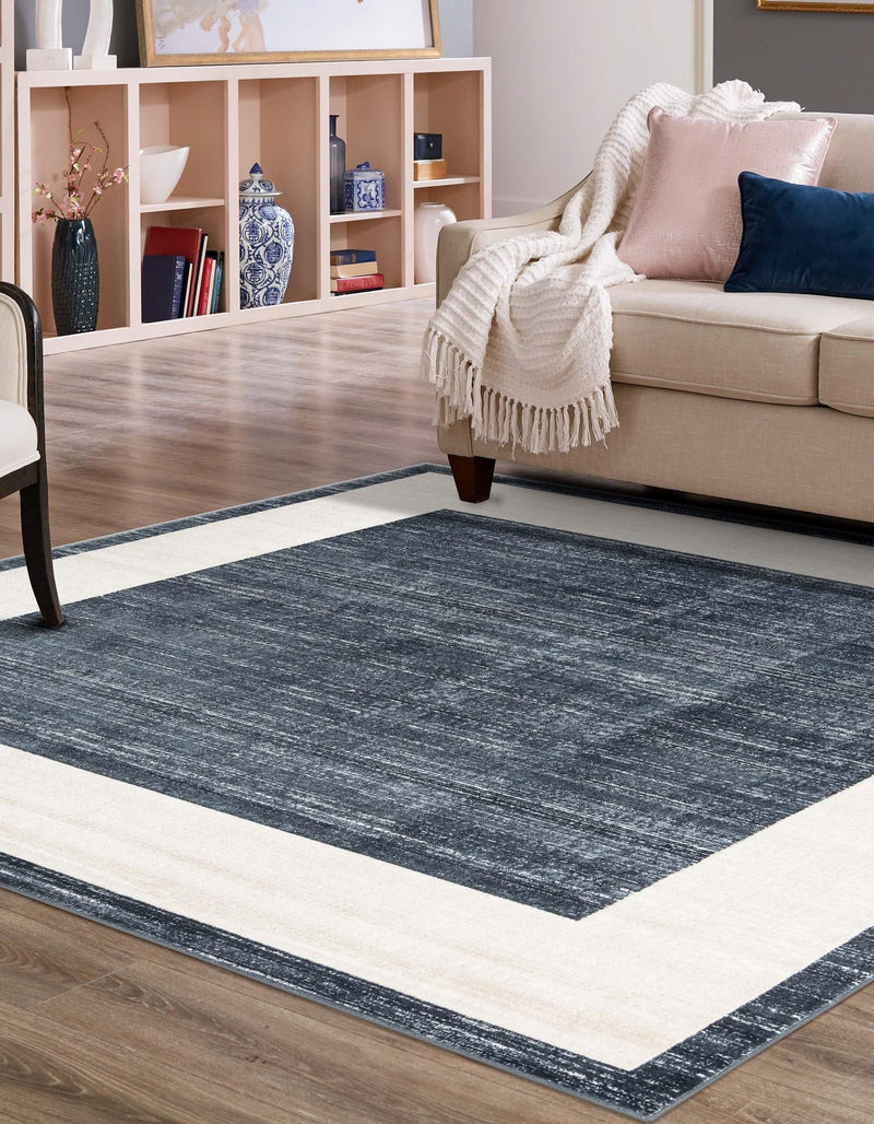 Metro Heights Collection Area Rug - Park Square Navy Blue lifestyle 76