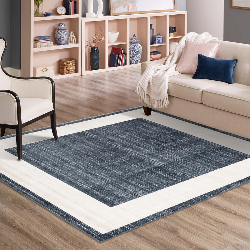 Metro Heights Collection Area Rug - Park Square Navy Blue lifestyle 159