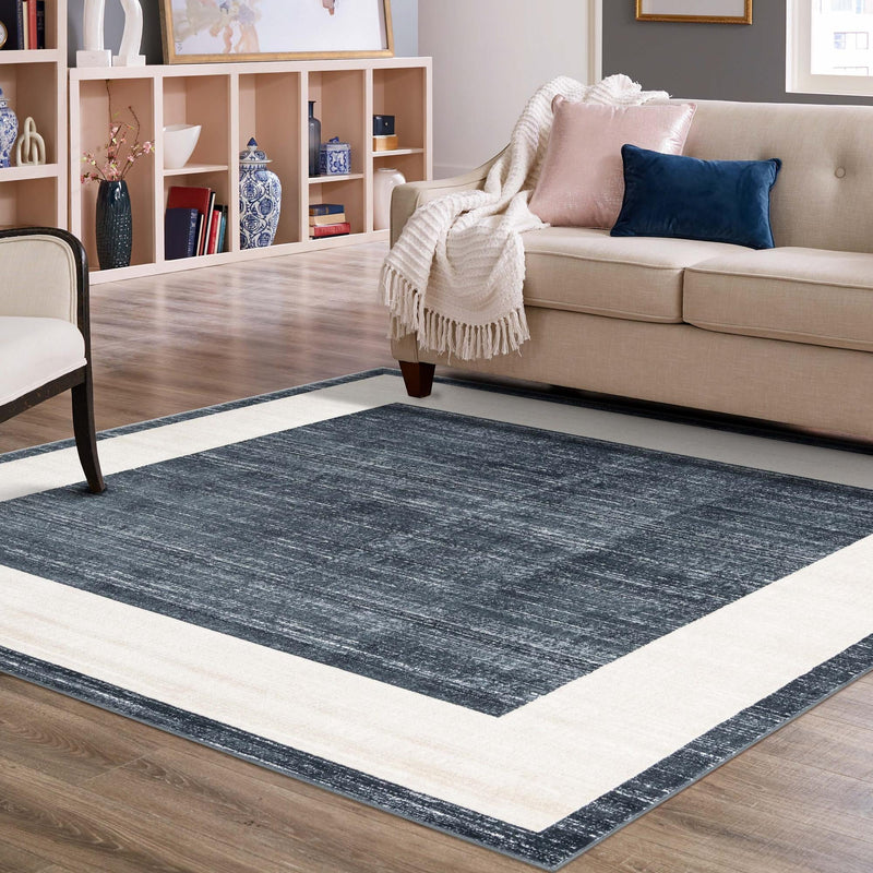 Metro Heights Collection Area Rug - Park Square Navy Blue lifestyle 162